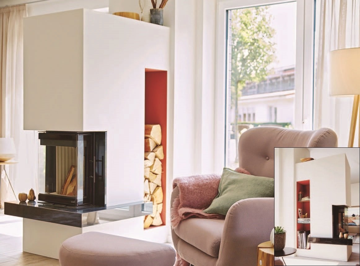 Mramorový krb HARK 1/196.0 s regálem